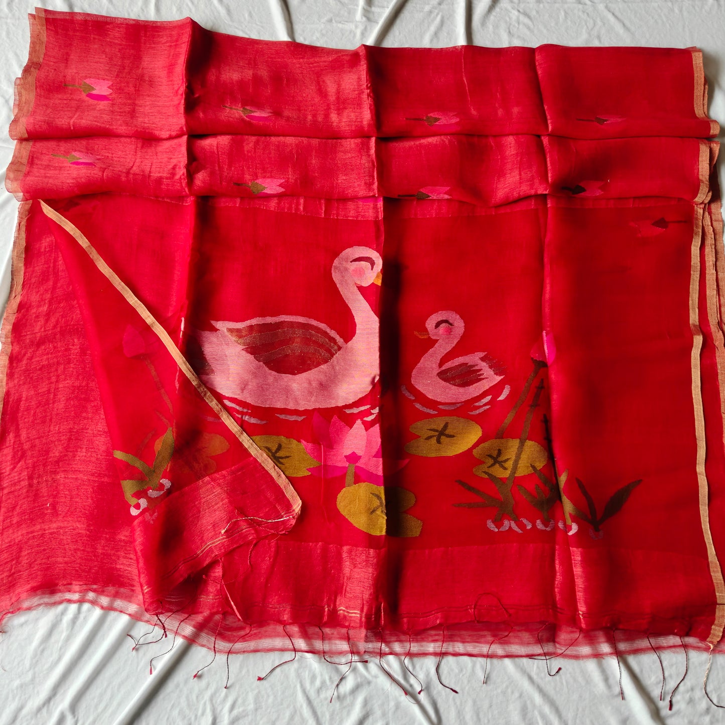 Linen Silk Saree