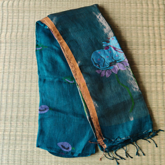 Pichwai Linen Saree