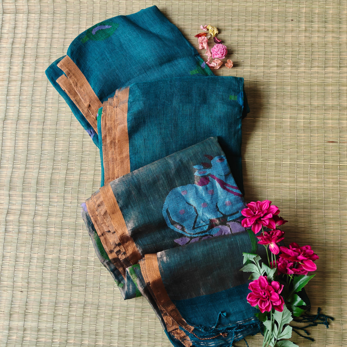 Pichwai Linen Saree