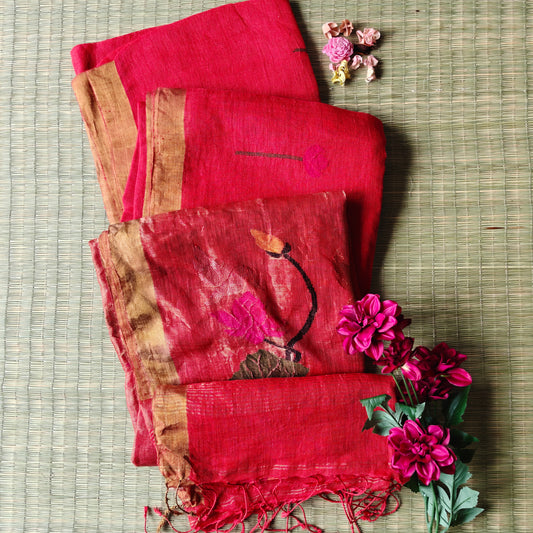 Linen Saree