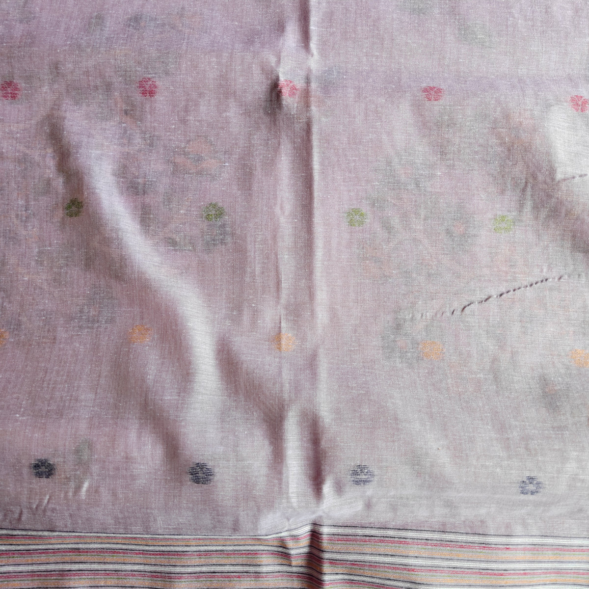 Lavender Muga Cotton Saree