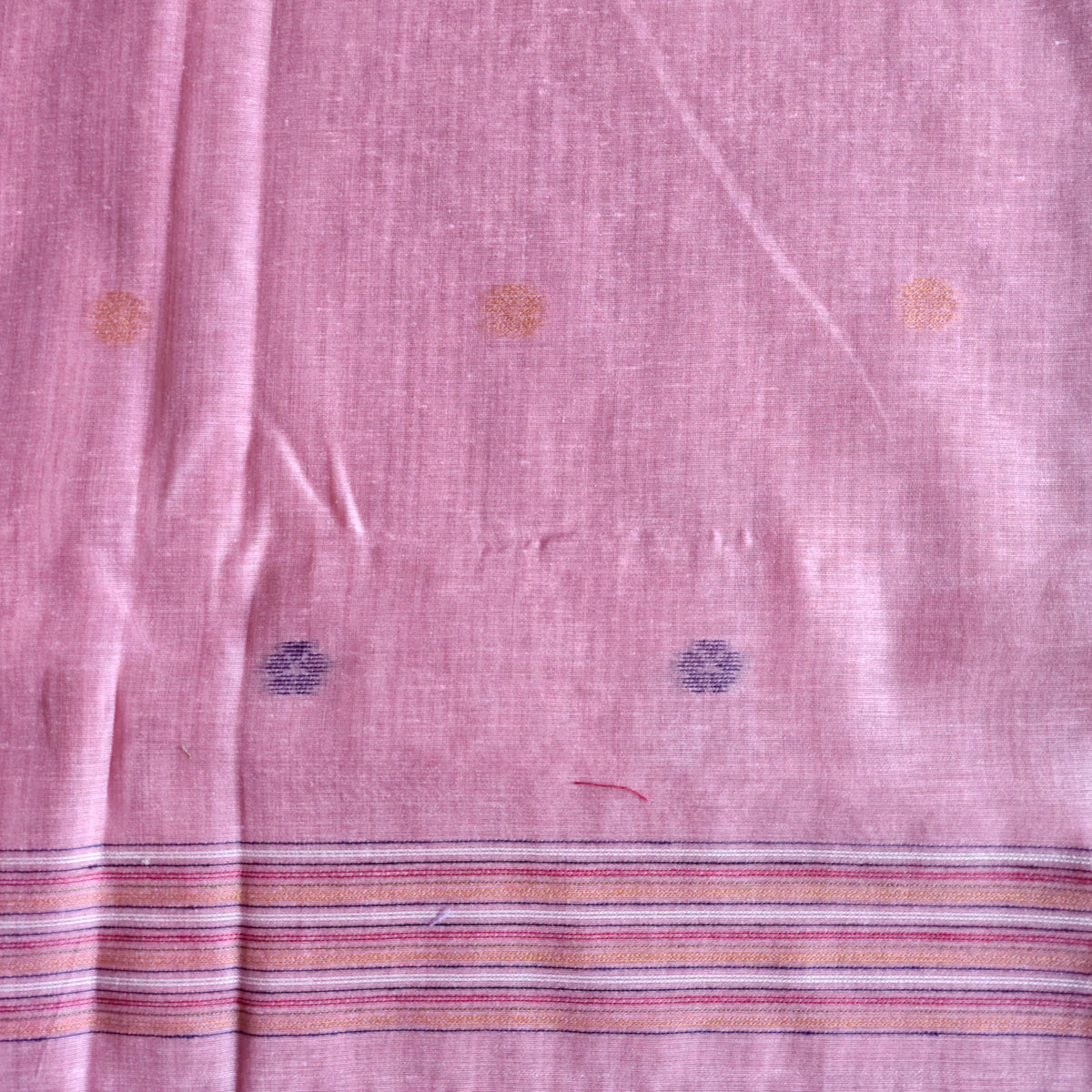 Pink Muga Cotton Saree