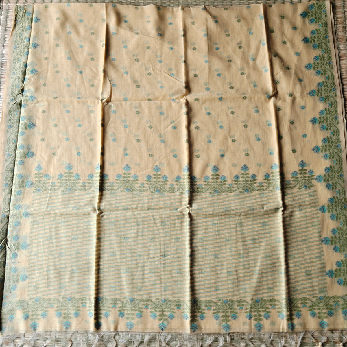 Floral woven Chanderi Cotton Saree
