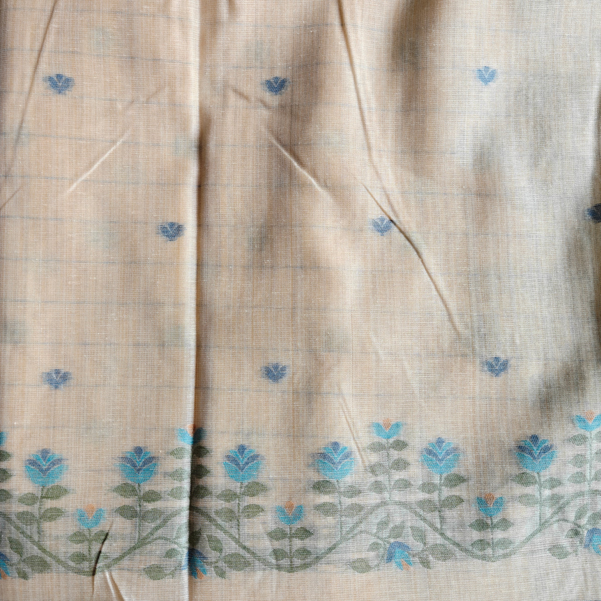 Floral woven Chanderi Cotton Saree