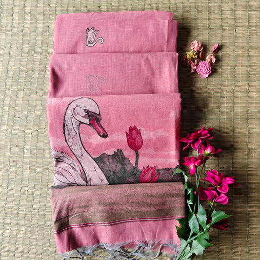 Soft Muga Cotton Saree