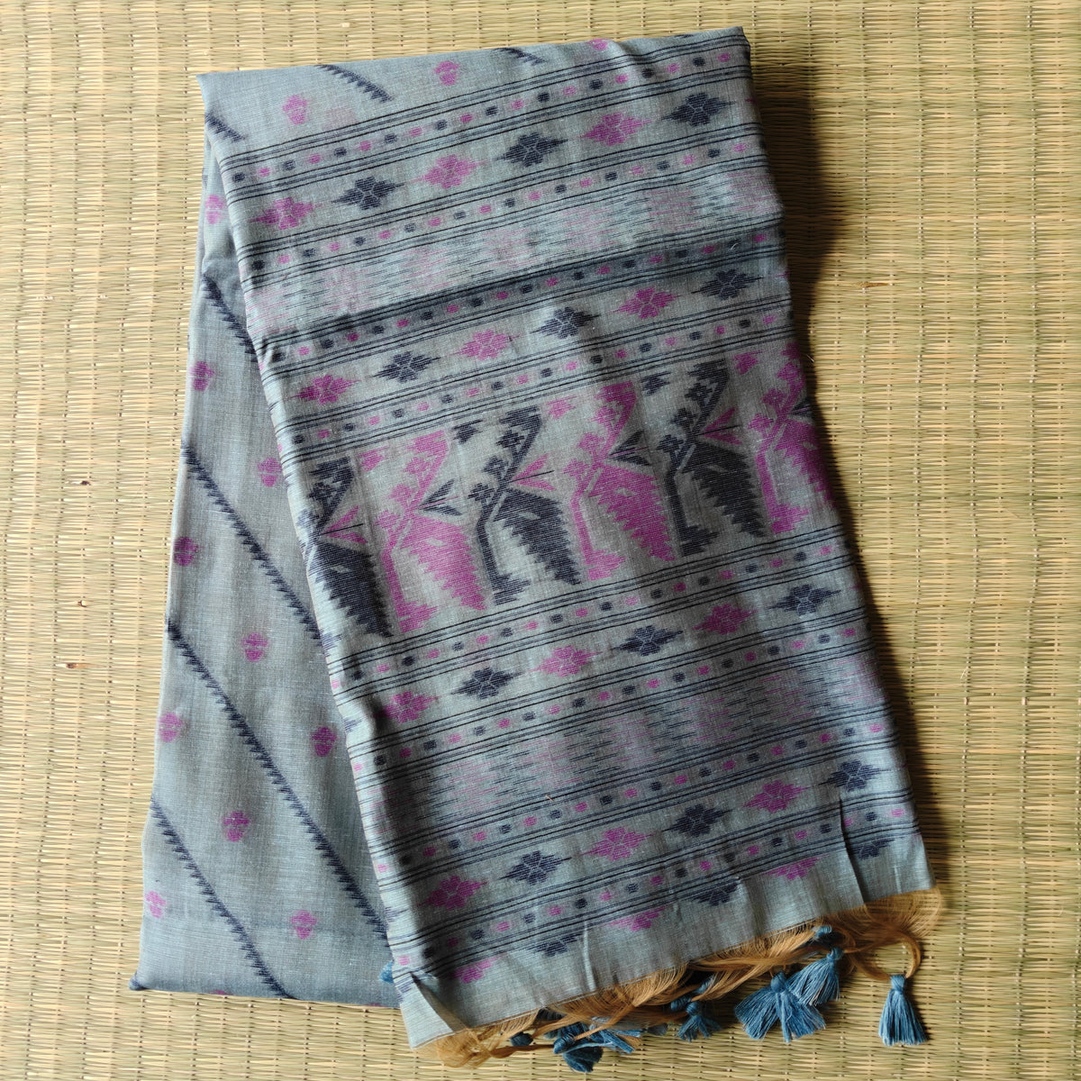Soft Muga Cotton Saree