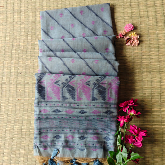 Soft Muga Cotton Saree