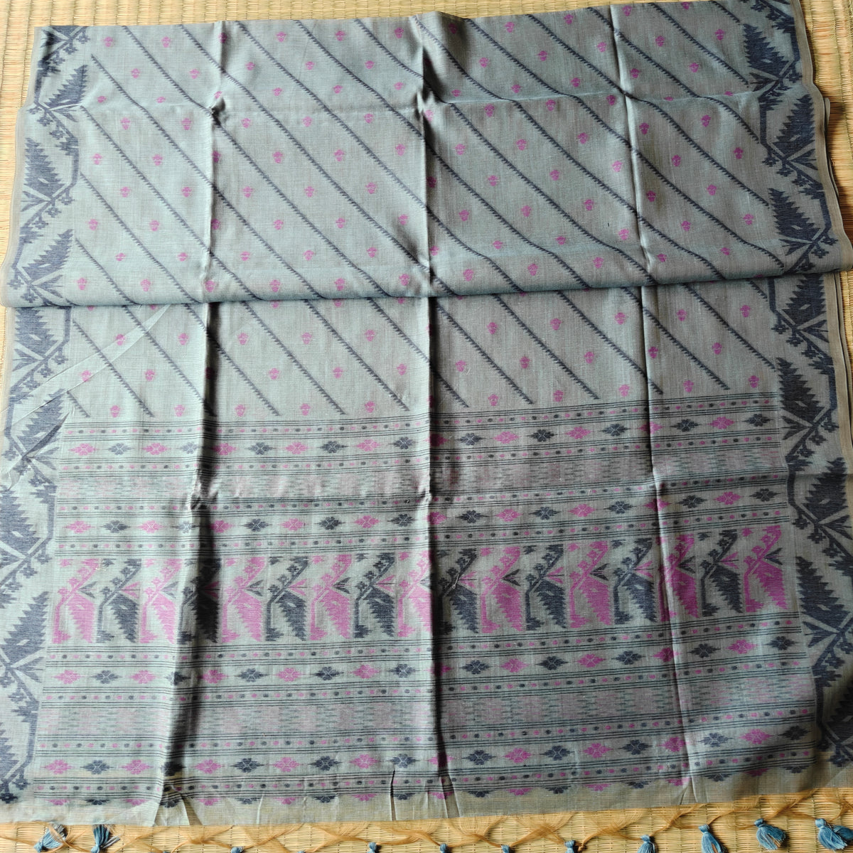 Soft Muga Cotton Saree