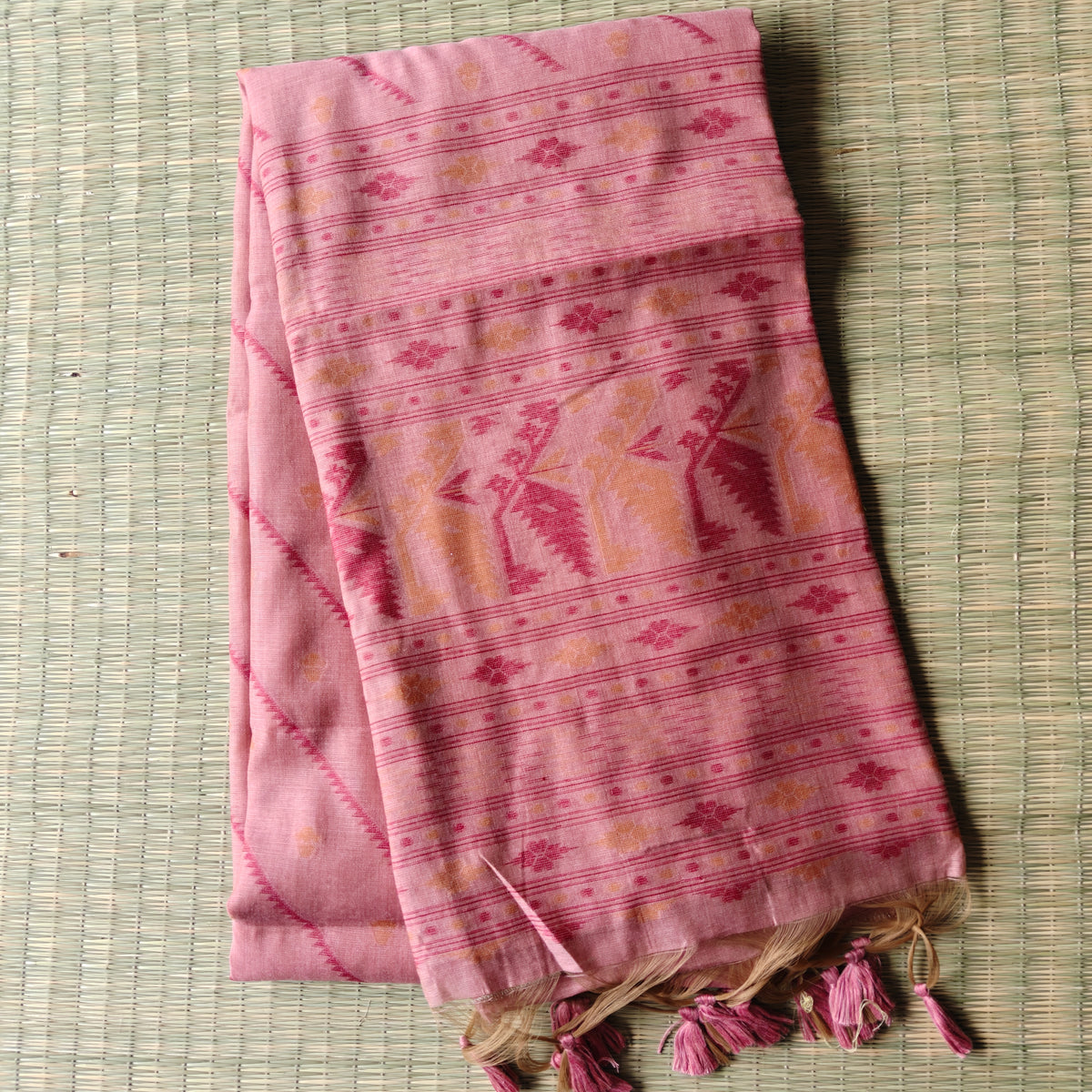 Soft Muga Cotton Saree