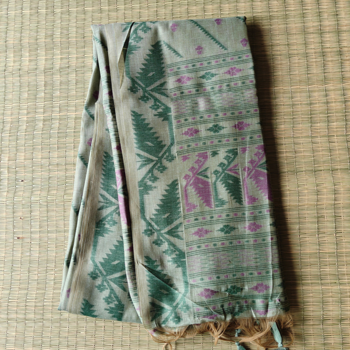 Soft Muga Cotton Saree