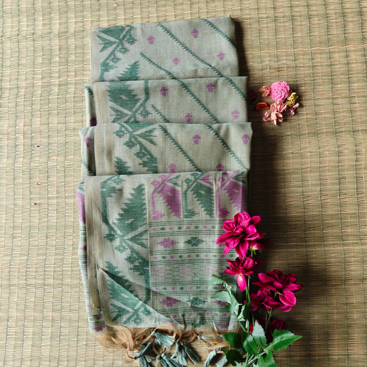 Soft Muga Cotton Saree