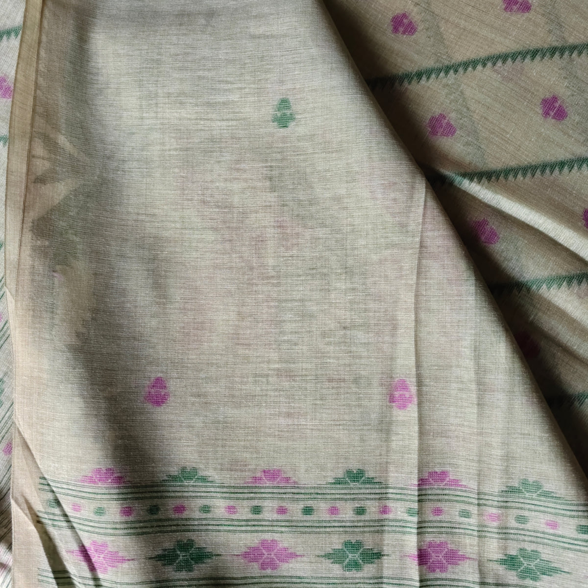 Soft Muga Cotton Saree