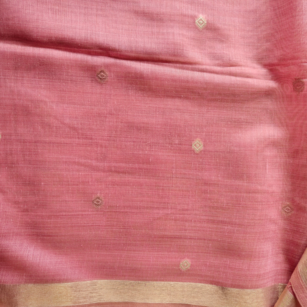Blush Pink Chanderi Cotton Saree
