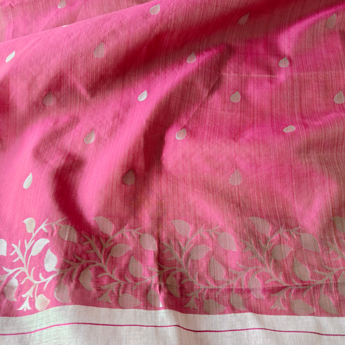Pastel Lavender Chanderi Cotton Saree