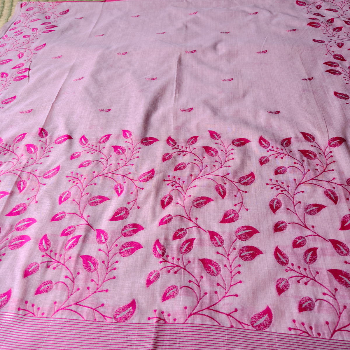 Light Pink Chanderi Cotton Saree