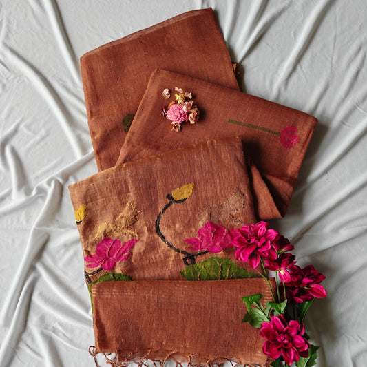 Linen Saree