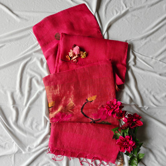 Linen Saree