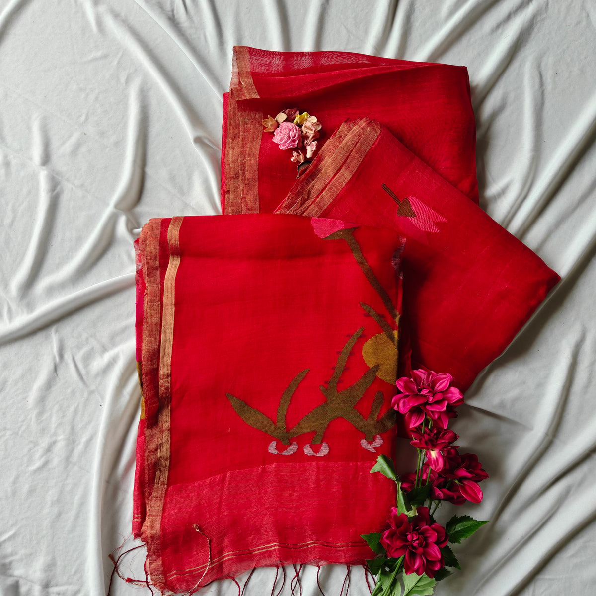 Linen Silk Saree